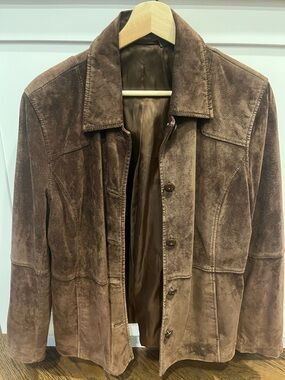 Liz Claiborne Brown Suede Lightweight Jacket